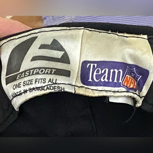 Vtg New Orleans Saints Snapback Hat Cap Onesize Black Gold NFL Eastport READ - Picture 14 of 15